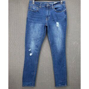 Arizona Jeans Advance Flex 360 Slim Mens Size 31x32 Blue Distressed Jeans